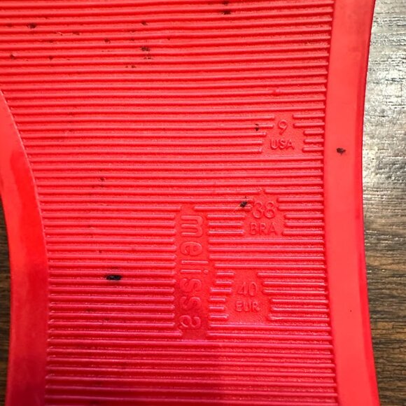 MELISSA Red Flip Flops Sandals Jellies Shoes Women's Size 9 - Picture 9 of 9